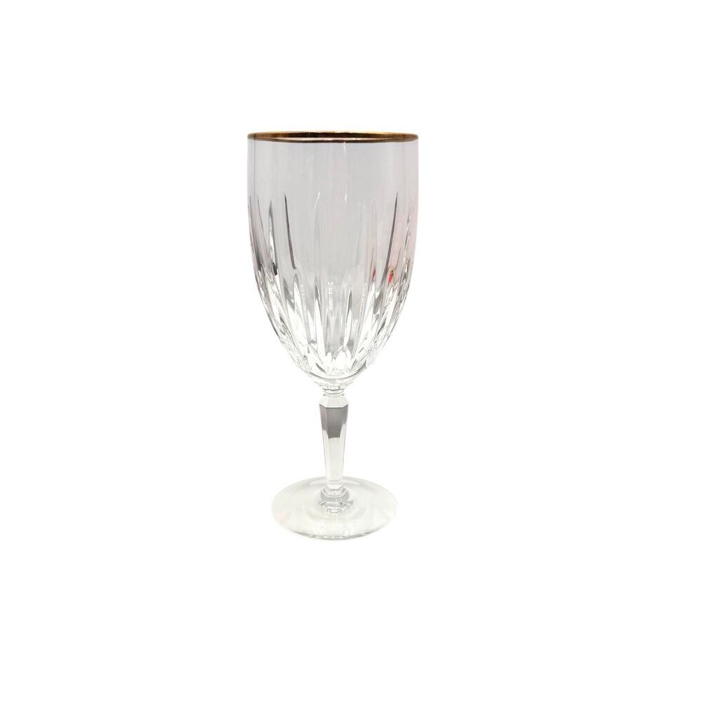 Lenox Clarity Gold‎ Rim 7 3/8” Wine/Iced Tea Glass Excellent Condition